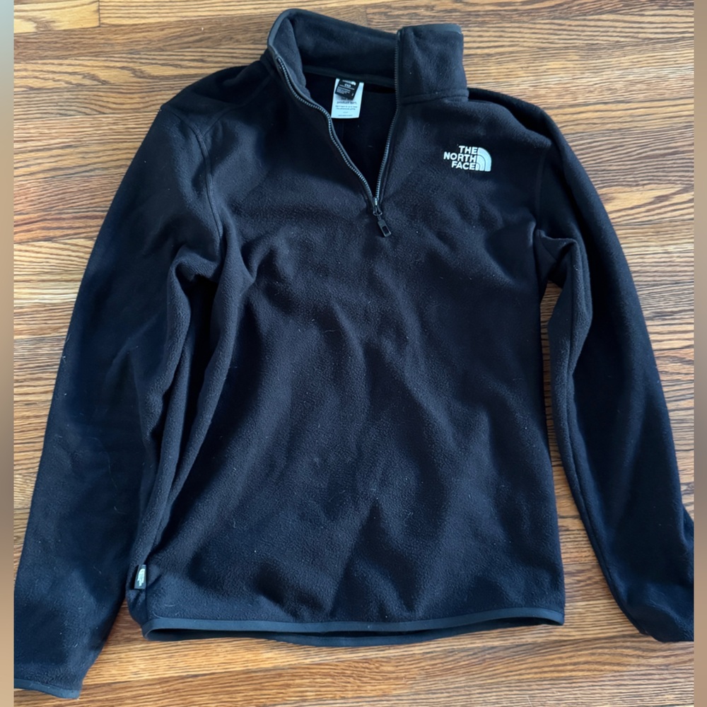 The North Face Fleece Pullover Quarter Zip Outdoor Activewear Black Small